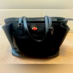 Black Coach Diaper Bag with Diaper Changing Pad